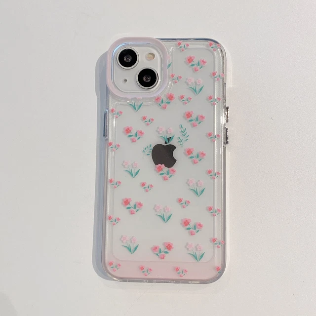 Cute Floral Flower Pattern Clear Phone Case For iPhone 14 Pro Max 13 12 11+ XR