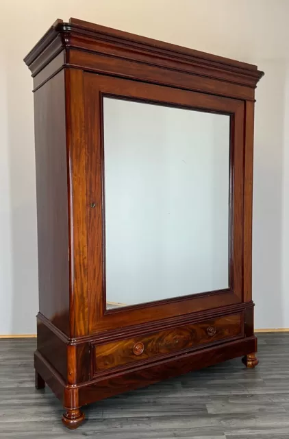 Impressive Mahogany Antique French Armoire Wardrobe with mirror  (LOT 2815)