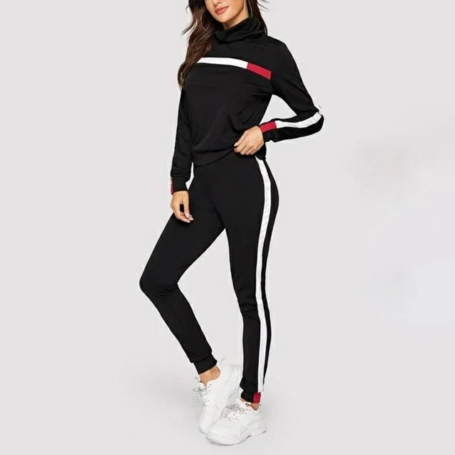 2Pcs Set New Women Sports Long Sleeve Top Pants Outfit Women Casual Workout