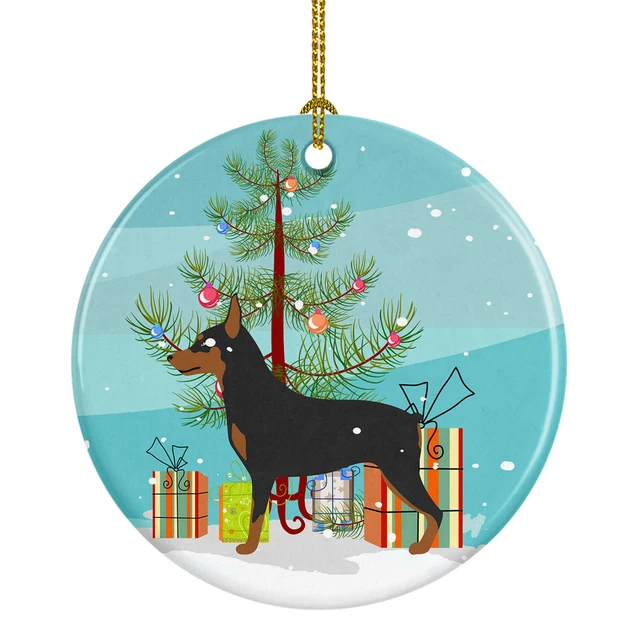 Miniature Pinscher Christmas Ceramic Ornament BB8485CO1
