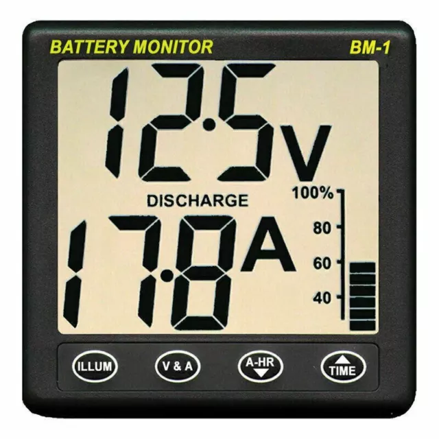 NASA Clipper BM1 Battery Monitor - 12 Volt with 5m Cable│For Marine & Boats