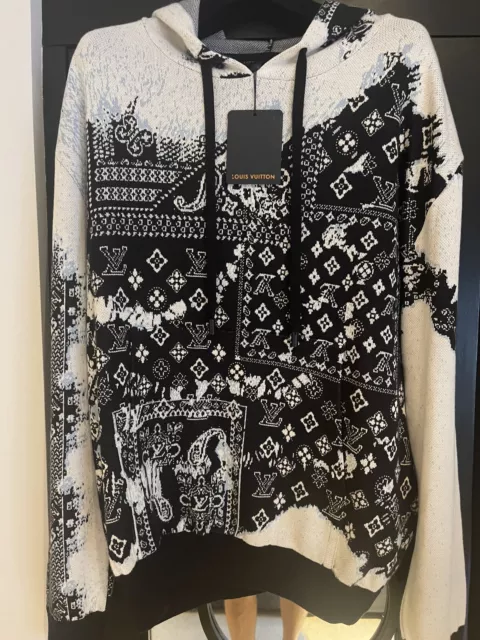 Shop Louis Vuitton Exclu 3d monogram flower jacquard hoodie