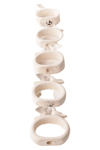 Anillo de servilleta de cerámica beige