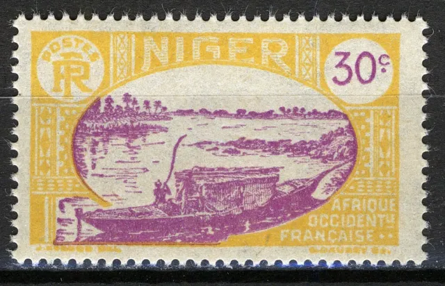 French Niger 1940, 30c Boat on Niger MNH, Yv 75