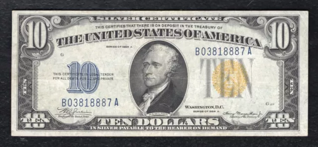 Fr. 2309 1934-A $10 Ten Dollars “North Africa” Silver Certificate Very Fine+