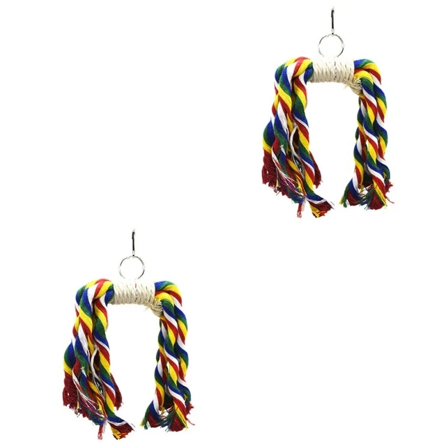 budgie chew toys 2x Vogel Hängematte Schaukel Spielzeug Vogel Barsch Stehen
