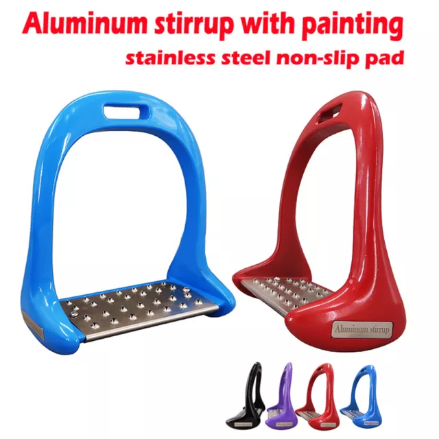 NEW Shires Stirrup Irons Metal Cheese Grater Tread Lightweight & Gripped