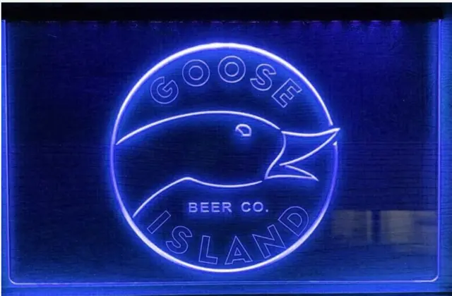 Custom Made goose island beer co pub bar man cave Neon glow effect Sign light