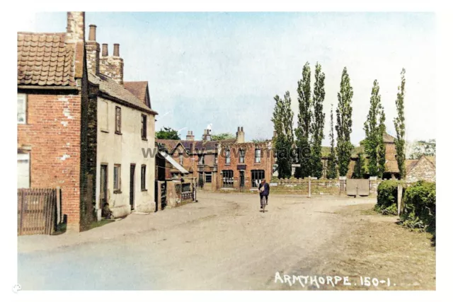 ptc6146 - Yorks - An early view along a lane in Armthorpe Village - print 6x4