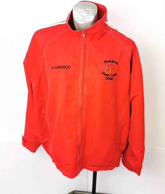 Olympic Bejiing 2008 Jacket L Swim team Kyungsoo NYAC Kobe Red Canada Collectibl