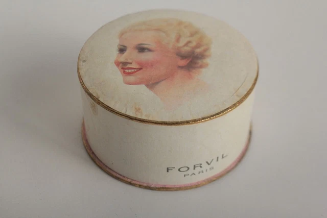 Boîte De Poudre Caron - Occasion En Bon état - Boîte De Maquillage Vintage Noir