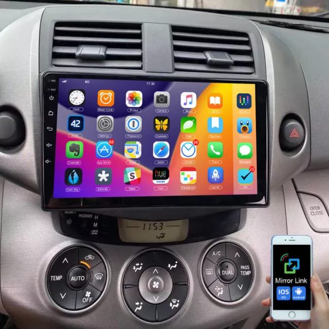 9'' 32G Android 13 Autoradio Für Toyota RAV4 2006-2012 GPS Navi WIFI FM BT RDS