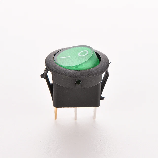 Ss 001 Rocker Switch 1X ON/OFF LED 12V 16A DOT ROUND ROCKER SPST TOGGLE SWITCH CAR BOAT ...