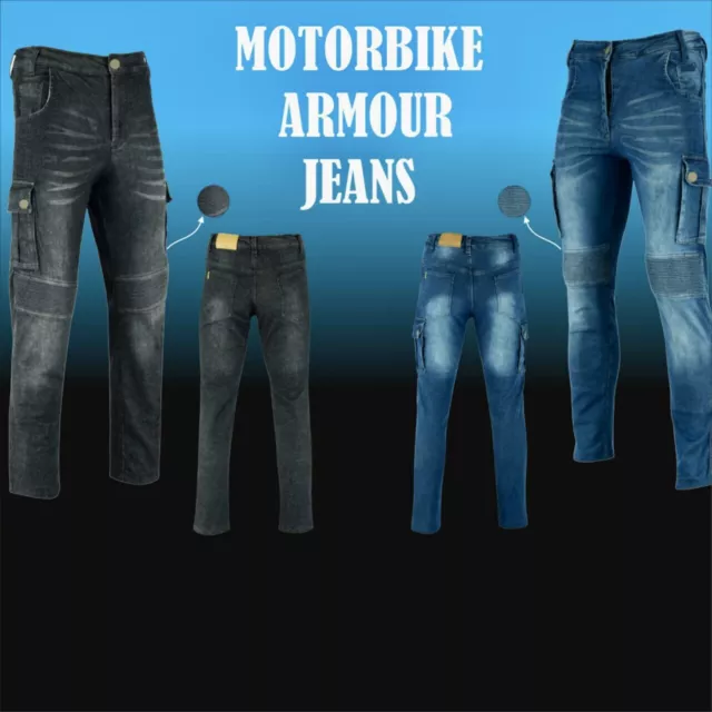 Hommes Aramide Motorradjeans Cargo Jeans de Motard Moto Ventilé Slim fit-L32