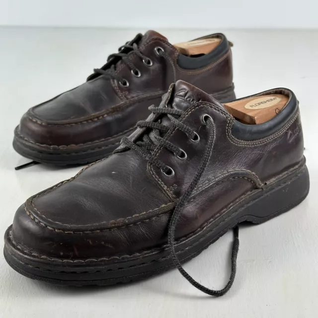VTG CLARKS OXFORD Shoes Mens 8.5 Brown Leather Active Air Oxford ...