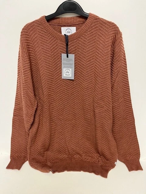 Kronstadt Carlo Men's Jumper, Brick mel, Size Large, New