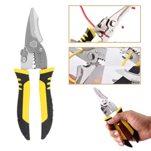 Multifunctional Manual Wire Stripping Pliers Electrician Cutting Pliers Too P1P2