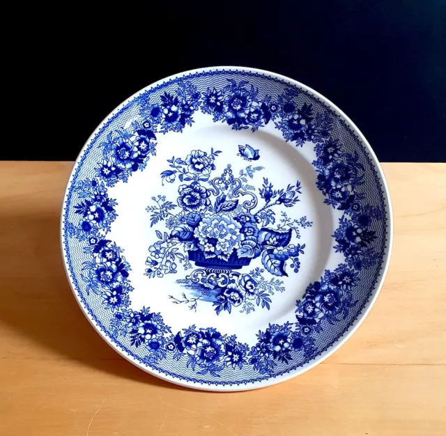 Flower Basket Floral Vintage Mason's Ironstone Blue & White Collection Plate