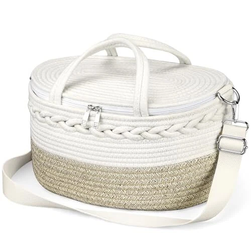 Crosize Baby Diaper Caddy Organizer, Large Nursery Storage Basket, Car Caddy New