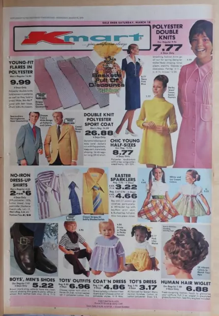 Complete 8 page 1972 newspaper ad section for Kmart - Wind back time to 1972