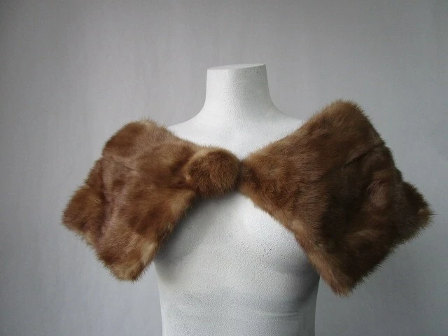 Women's Real Mink Fur Cape Shawl Stole Wrap Cape MINT Sable WEDDING STOLE SALE