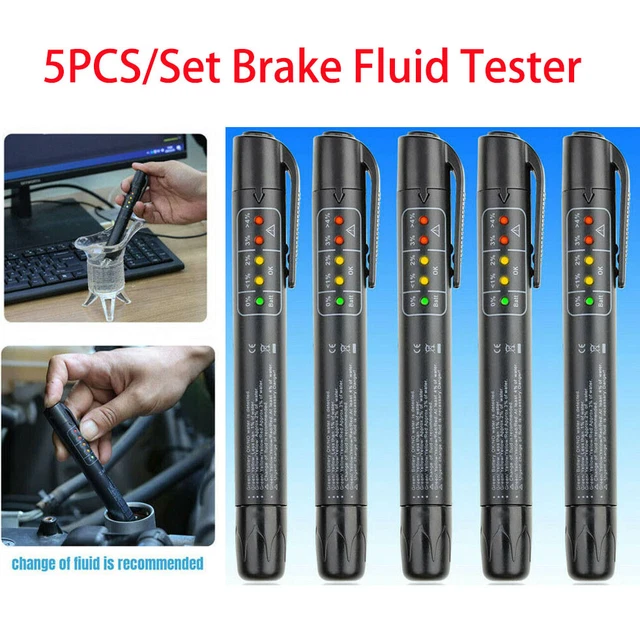 5PCS Brake Fluid Liquid Oil Moisture Tester Pen Car Auto Testing Tool For DOT3/4