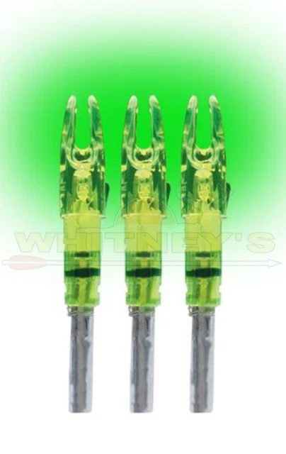 Burt Coyote Lumenok Signature Green Nocks - 3pk - SL3G