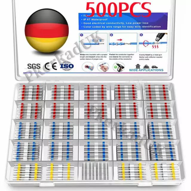 50-500 Schrumpfverbinder, Lötverbinder, Kabelverbinder - wasserdicht schrumpfend