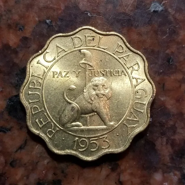 1953 Paraguay 25 Centimos Coin - #B1707