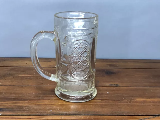 Bierkrug Antik Glas Seidel um 1900  Humpen Antik Handarbeit