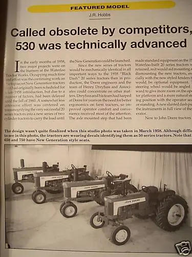 John Deere Model 530 Tractor Green magazine, John Deere Utility Vehicles Gator