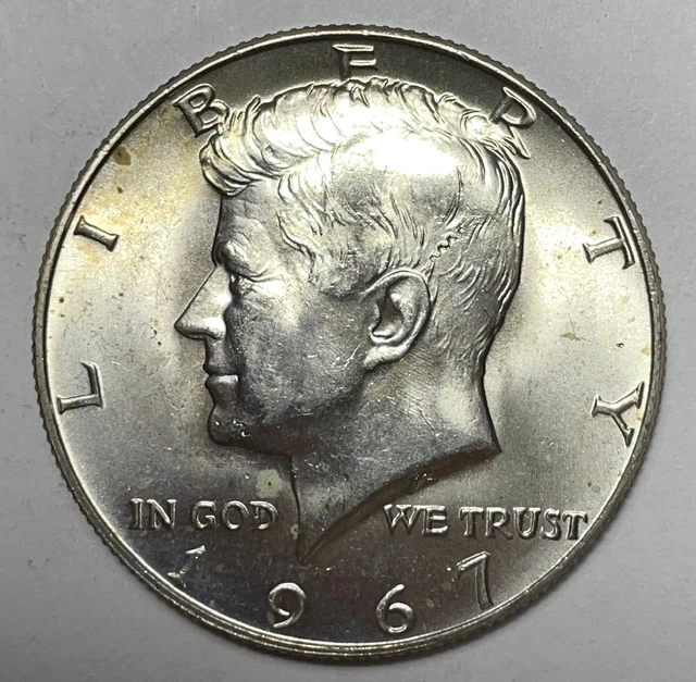 Usa 1967 Moneta Da Mezzo Dollaro Kennedy 40% Argento, In - Foto 8