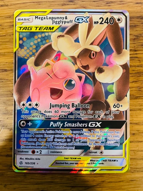 Lopunny Card Mega Lopunny & Jigglypuff GX CSM2.5C 039/061 RR Full Art Holo Chinese Pokmon TCG Card Near Mint Pokemon Full Art Holo Lopunny Card Mega Lopunny & Jigglypuff GX CSM2.5C 039/061 RR Full Art Holo Chinese Pokmon TCG Card Near Mint Pokemon Full Art Holo