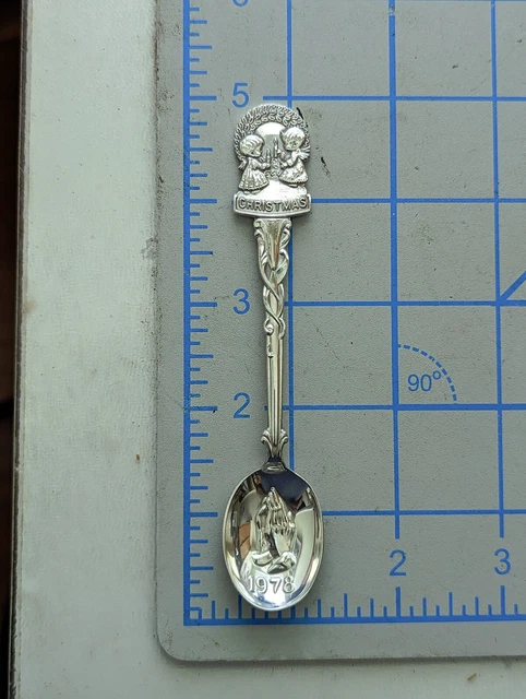 Vintage 1978 collectible Spoon * CHRISTMAS * Silver-plated 15g  EPNS 4 3/4"L