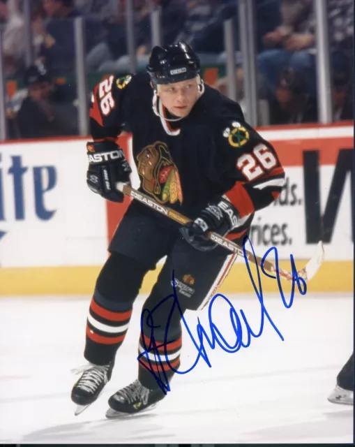 Alexei Zhamnov  Autographed 8x10 Chicago Blackhawks  Free Shipping     # S3029