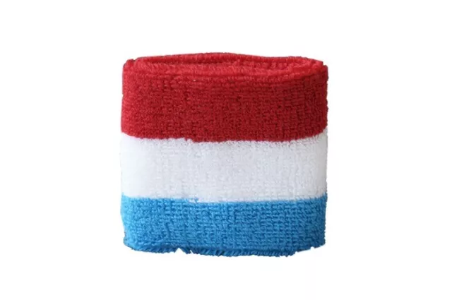 Schweißband Fahne Flagge Luxemburg 7x8cm Armband für Sport