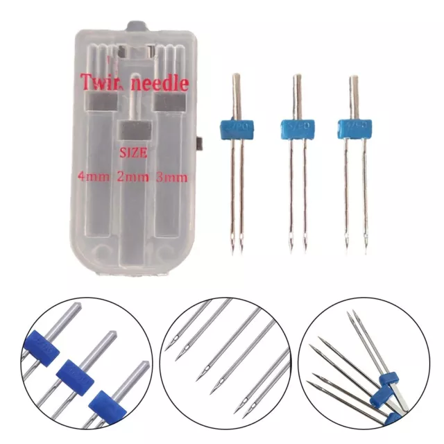 Double Needle Set for Sewing Machine Professionals Pack of 3 Size 234mm