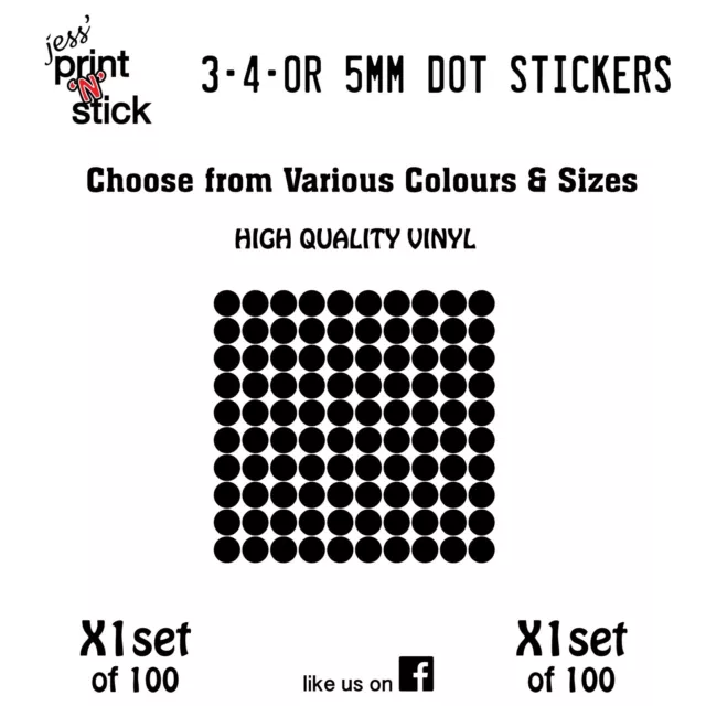 2MM - 2.2MM Dot Stickers $7.25 - PicClick AU