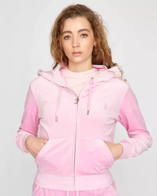 Juicy Couture Wmns Robertson Classic Velour Zip Trough Hoodie Women begonia pink 3