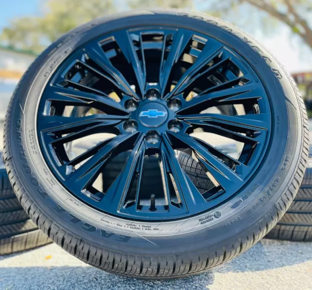 NEW BLACK 2024 Silverado 22" Wheels Rims Tires Tahoe Suburban ZR2 Z71