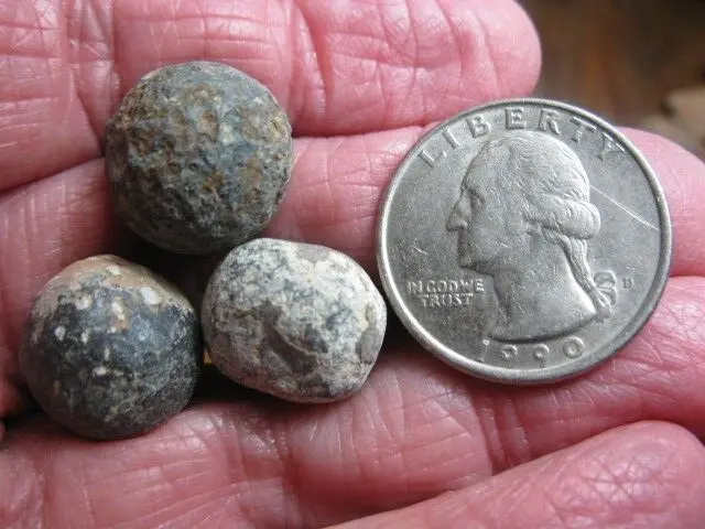 Detecting Finds Revolutionary War 3 Small Musket Balls Loyalist Site
