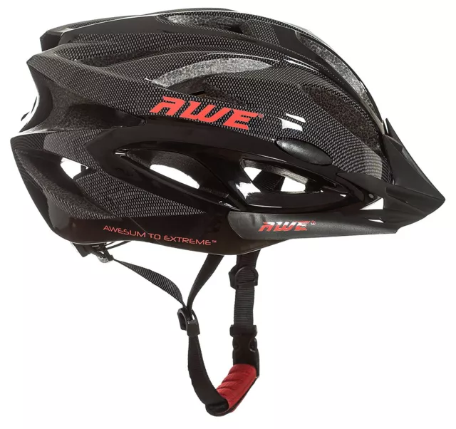 AWEAir Adult Bicycle/Bike Helmet Large *Factory Second* 58-61cm Black/Red CE