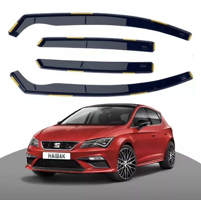 Seat Leon III MK3 2013 Onwards 5 Doors Hatchback Haibak Wind Deflectors 4pc