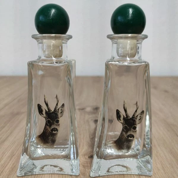Vinagre + Aceite Jarras Juego Con Caza Decoración Corzo Color Cada 100ML Regalo