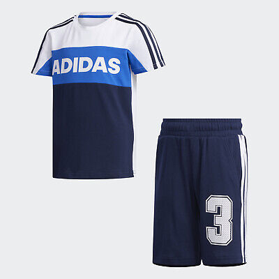 Adidas Originali Bambini Grafico Tuta T-Shirt Set Pantaloncini Ragazzi FM9826