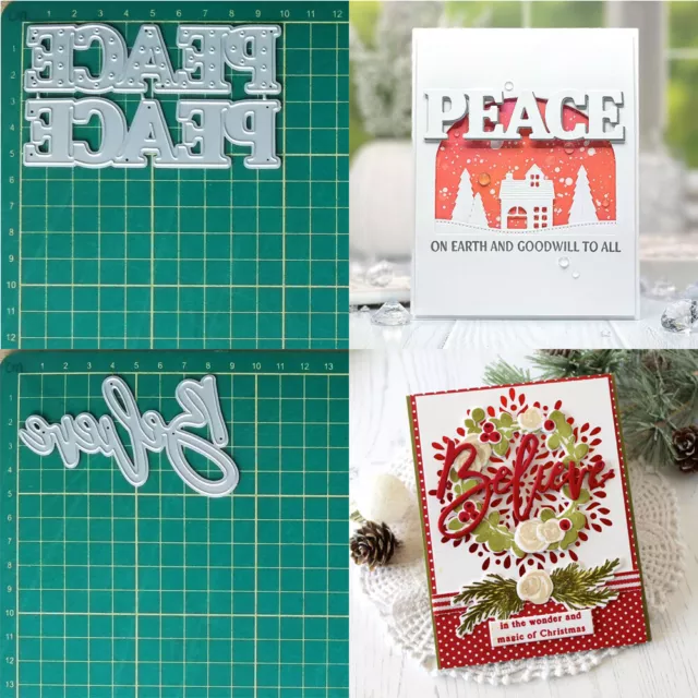 Metal Cutting Dies Letter Word Scrapbooking Paper Card Embossing Stencils Crafts