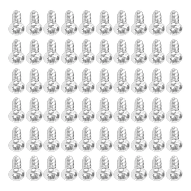 60pcs M2 x 4 mm 304 de acero inoxidable tornillos de cabeza redondJ5