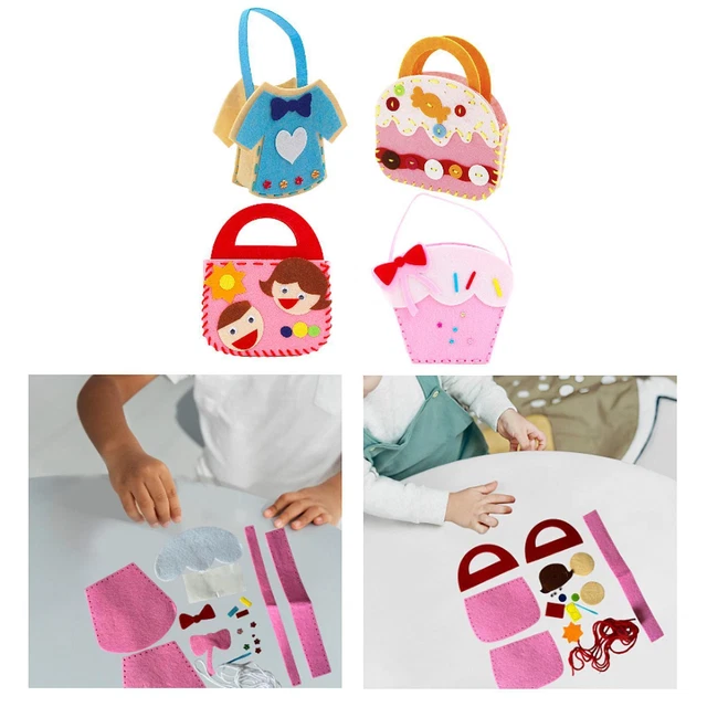 FUNOMOCYA Kit Couture 12 Pièces Feutrine Bas De Noël DIY – Loisirs Créatifs Enfants Noël