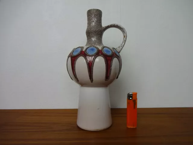 VEB Haldensleben Keramik Vase East German Ceramic Fat Lava