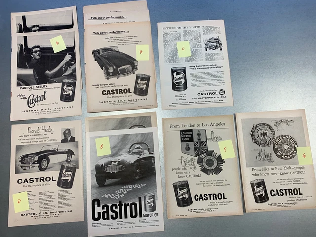 Castrol Motor Oil vintage magazine advertisements